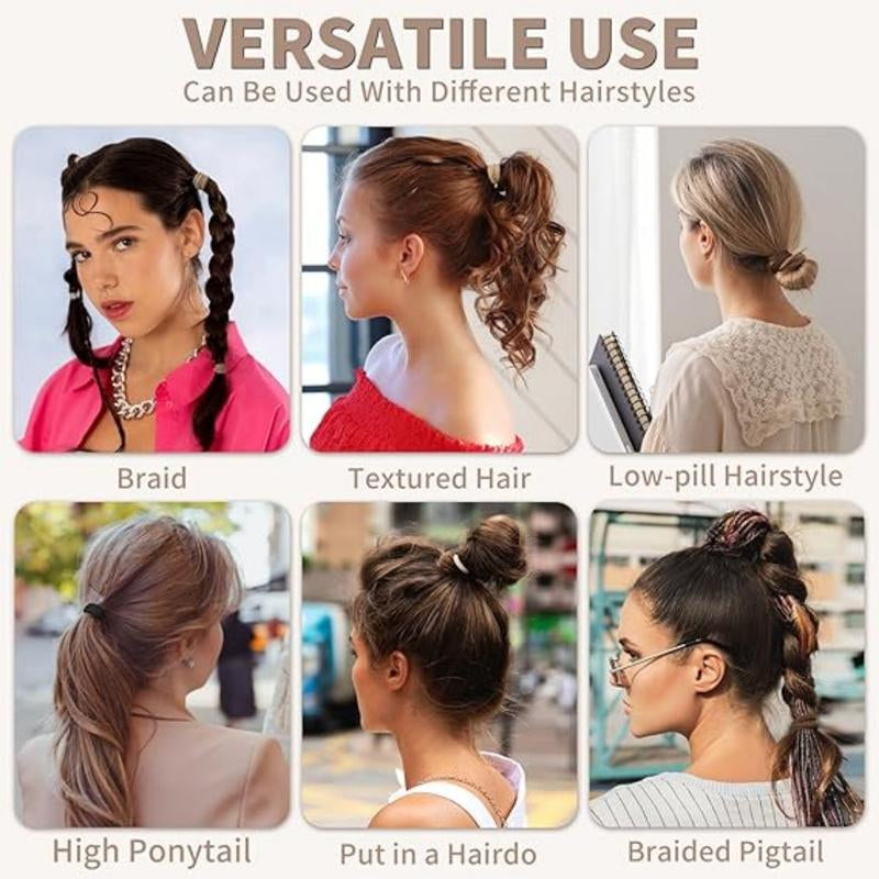 20PC Simple Style Plain Color Hair Tie Set, Casual Versatile Hair Accessories for Women & Girls, Minimalist Headwear Suitable for Thick Hair