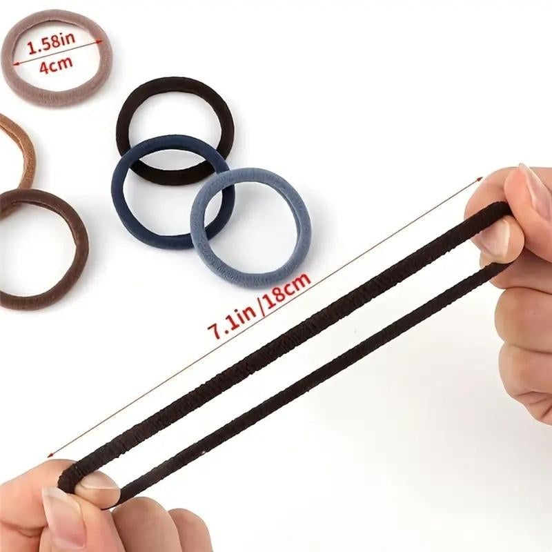20PC Simple Style Plain Color Hair Tie Set, Casual Versatile Hair Accessories for Women & Girls, Minimalist Headwear Suitable for Thick Hair
