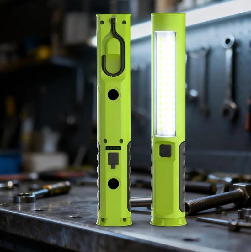 Bougerv Adjustable COB LED Stick Work Light, 800 Lumens Compact Handheld Utility Light with Built-In 3000Mah Rechargeable Battery, Multiple Mounting Options for Garage, Auto Repair, Emergency & Workshop Use 1PCS