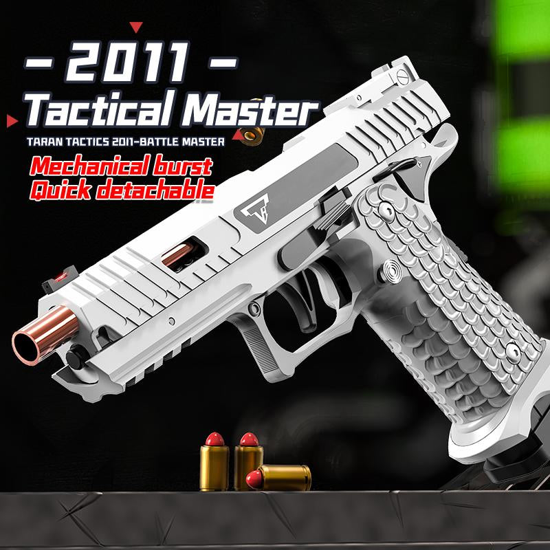 Battle Master 2011 Taran Tactical Rapid Fire Shell Ejecting Soft Air Gun for Kids, Black Technology Anti-Recoil Pistol for Children