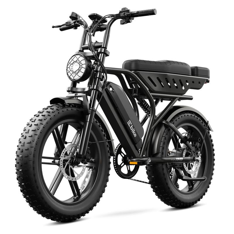 R9 Electric Bike 1500W Dual Battery | up to 130 Miles Range | 20"X4.0 Fat Tires | 7-Speed, LCD Display, Front Suspension | Adult Ebike
