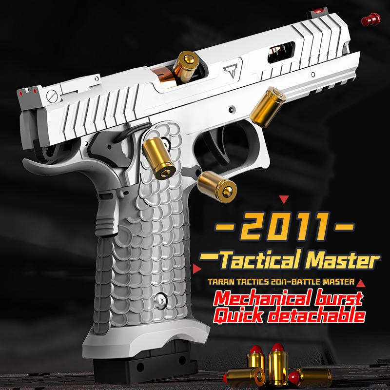 Battle Master 2011 Taran Tactical Rapid Fire Shell Ejecting Soft Air Gun for Kids, Black Technology Anti-Recoil Pistol for Children