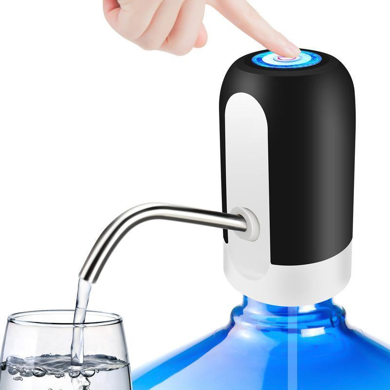Water Dispenser for 5 Gallon Bottle - Rechargeable Water Pump for 5 Gal Jug, Bpa-Free, Food Grade Silicone Hose, Stainless Steel Spout - 30-40 Days Battery Life, Easy One Switch Operation for Kitchen Outdoor Camping Office